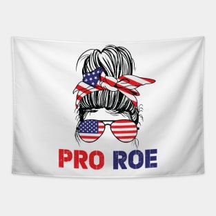 Pro Roe 1973 Messy Bun American Flag Tapestry