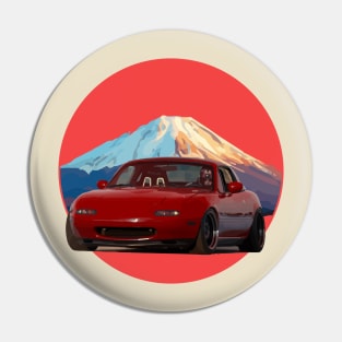 Red Mazda Miata/MX-5 - Mount Fuji Jinba Ittai Roadster Life Pin