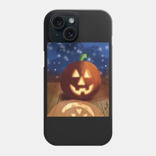 Jack O&amp;amp;#39;lantern on Porch at Night Phone Case