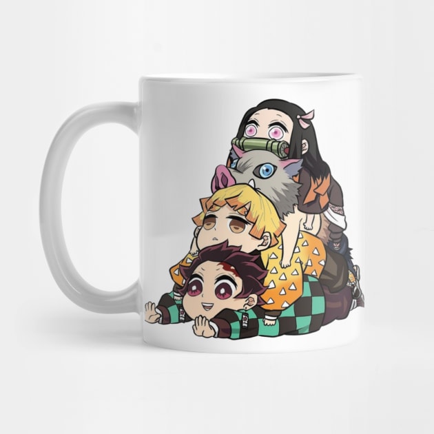 Almofada Chibi Kimetsu no Yaiba Demon Slayer Nezuko Tanjiro Inosuke Zenitsu