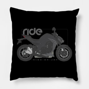 Ride z1000 black Pillow