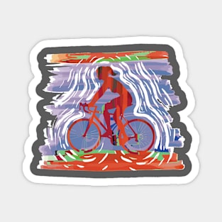 Vintage Mountain Bike Print Gift for Women Magnet