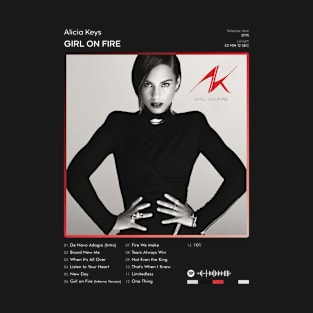 Alicia Keys - Girl On Fire Tracklist Album T-Shirt