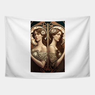 Artemis & Callisto - Art Nouveau Tapestry