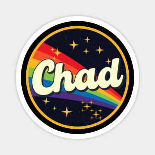 Chad // Rainbow In Space Vintage Style Magnet