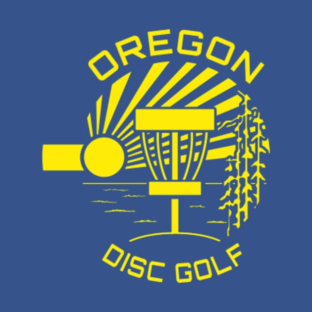 Oregon Disc Golf - State Flag Blue by grahamwilliams