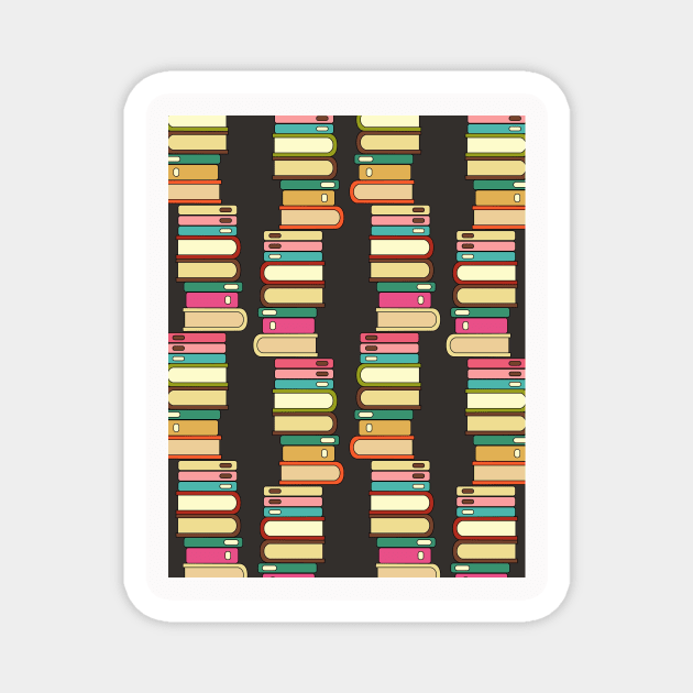 Library Neck Gator Librarian Stacks of Books Magnet by DANPUBLIC