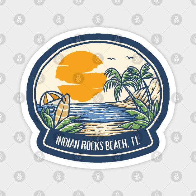 Indian Rocks Beach Florida Magnet by Souls.Print