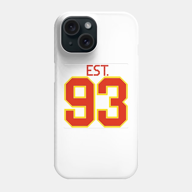 Est. 93 in red and gold Phone Case by DavidASmith