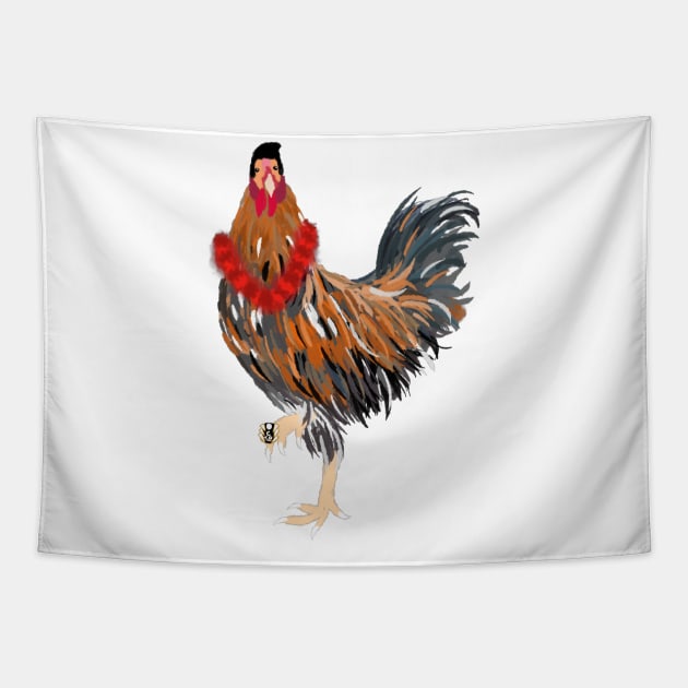 Elvis the Rooster Tapestry by TheUndeadDesign