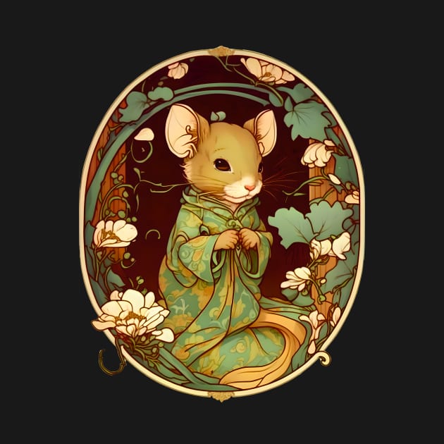 Cute Anthropomorphic Mouse In A Robe by entwithanaxe