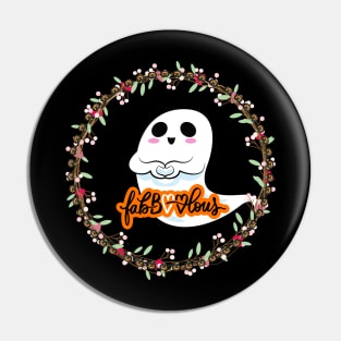 Fabolous Kawai Cute Ghost For Kids Design - Spooky Halloween Pin