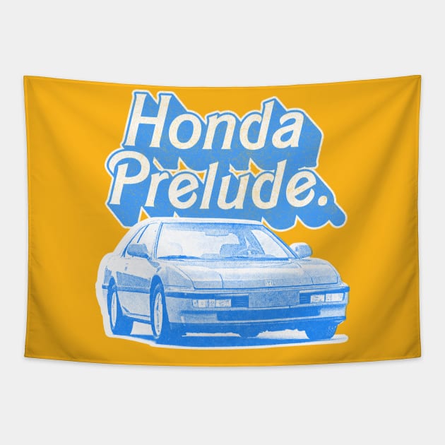 Honda Prelude (Blue) /// Original Retro Design Tapestry by DankFutura