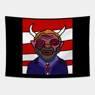 drawing political demon nightmare Tapestry