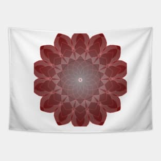 Peculiar Floral Pattern-Maroon Mandala Intricate Patterns Symmetrical Design -Koralle Tapestry