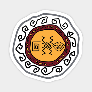 Circular Tribal art Magnet