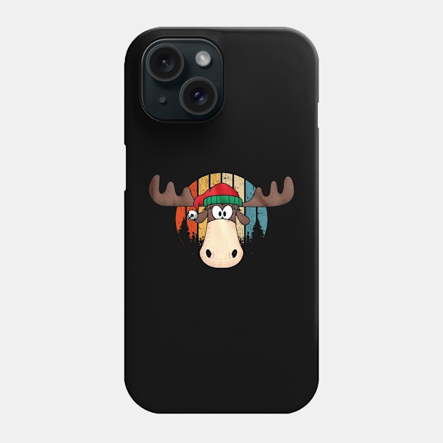 moose Christmas Vacation Phone Case by Anksha Black Anime