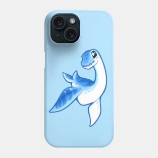 Cute Chibi Plesiosaur Marine Reptile Dinosaur cartoon drawing Phone Case