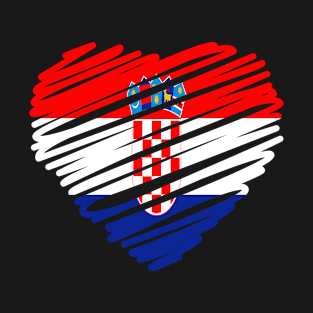 Croatian Heart Flag T-Shirt