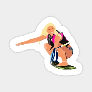 Wakesurfing Girl Bleach Blonde Magnet