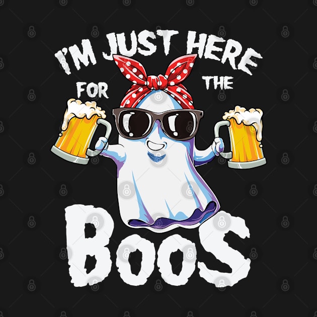 I'm just here for the boos funny female beer lover ghost by GothicDesigns