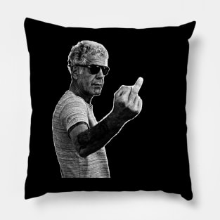 Anthony Bourdain middle finger Pillow