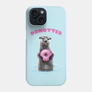 Donotter, Otter eat sweet pink donut, adorable animals and cute donuts Phone Case