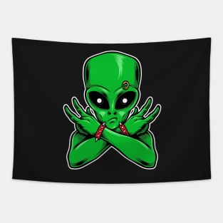 Alien Rock Star Rock n Roll UFO Tapestry