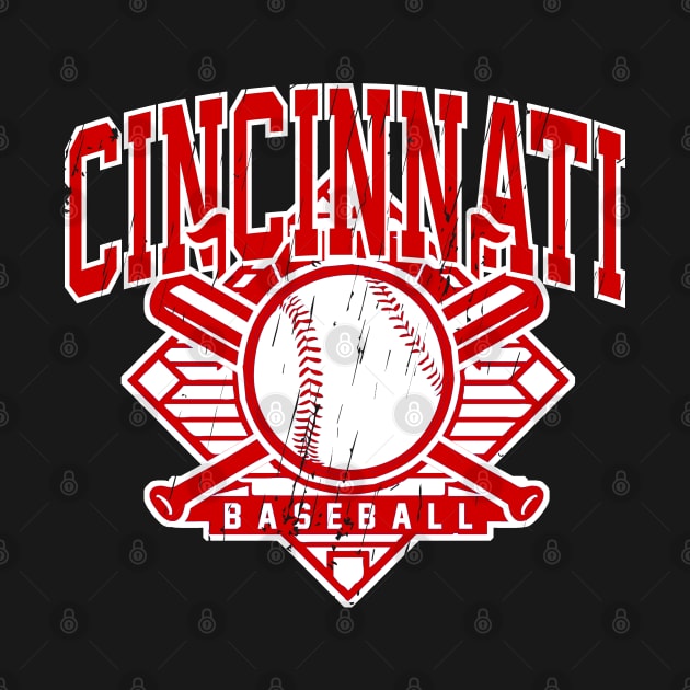 Vintage Cincinnati Baseball by funandgames