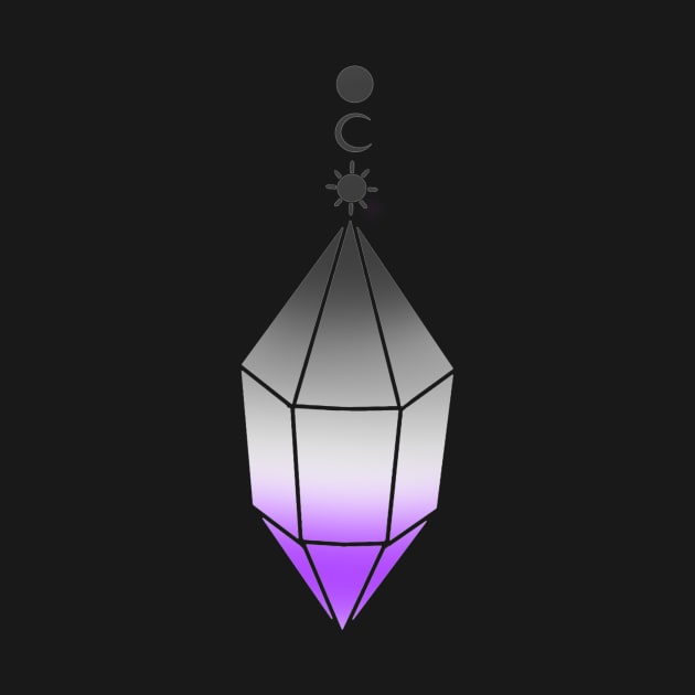 Ace Pride Crystal Pendant by TheDoodlemancer