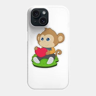 Monkey Heart Balloon Phone Case