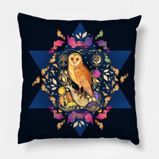 Indian Summer Nocturne Barn Owl Pillow