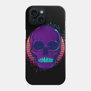 Skull & Sunset Retrowave Phone Case