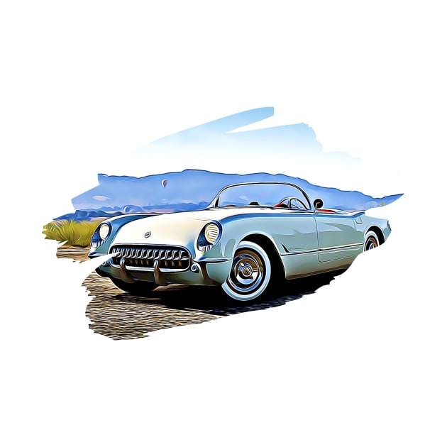 Corvette C1 Classic Art Print by Auto-Prints