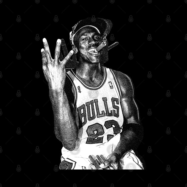 WHITE ART -  MJ three peat by TattoVINTAGE