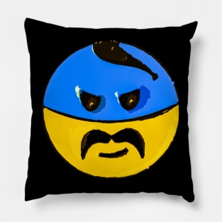 Ukrainian cossack yellow blue emoticon Pillow