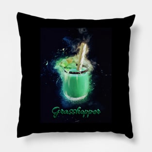 Grasshopper Cocktail Drink Happy Hour Party Pillow