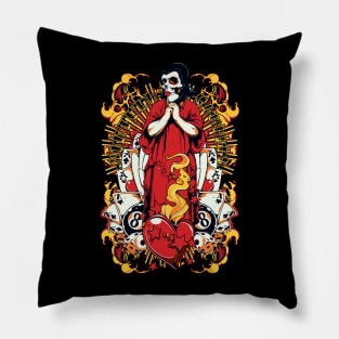 zombie in red costume and heart Pillow