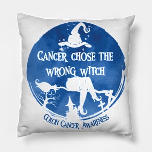 Cancer Witch Dark Blue Colon Cancer Pillow