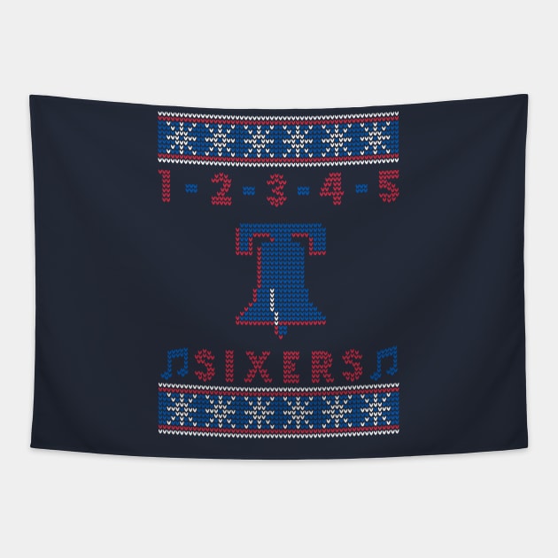 Ugly Sixers Xmas (original) Tapestry by OptionaliTEES