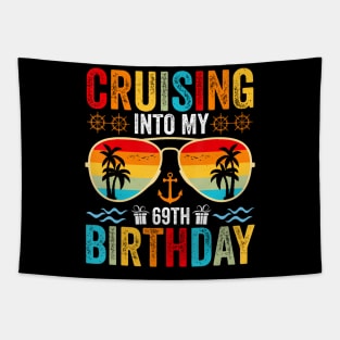 Cruising Into My 69th Birthday Family Cruise 69 Birthday Tapestry