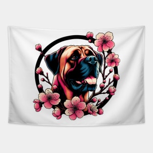 Perro de Presa Canario's Spring Cherry Blossoms Bloom Tapestry