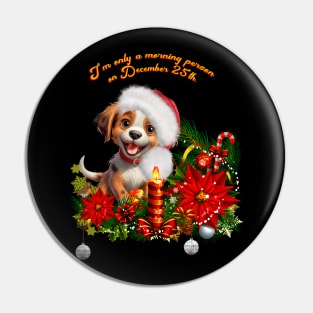 Funny puppy with candle light Pin