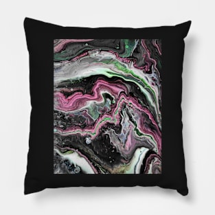 Best Friends - Abstract Acrylic Pour Painting Pillow