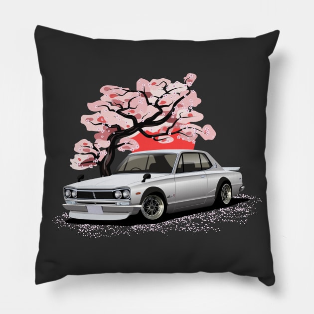 Hakosuka GTR Pillow by AutomotiveArt