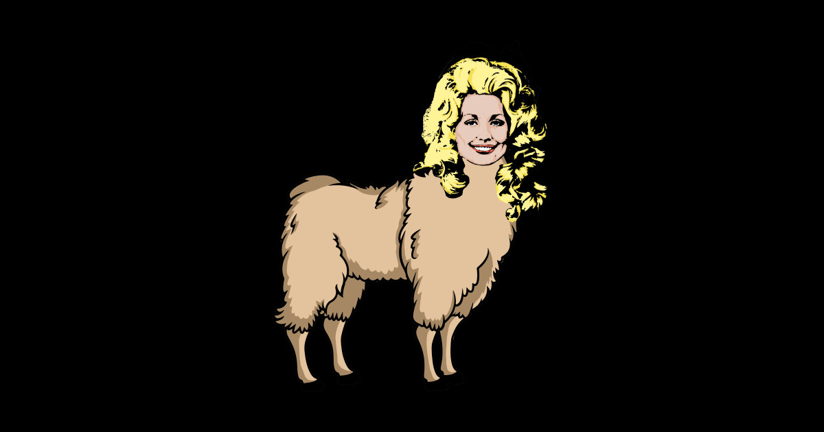 The Dolly Llama Dolly Parton Sticker TeePublic