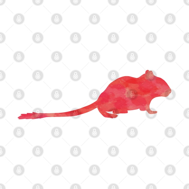 Cute Red watercolour gerbil by Becky-Marie