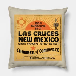 Las Cruces New Mexico Vintage Tourist Souvenir Pillow