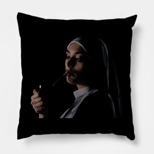 Smoking nun Pillow