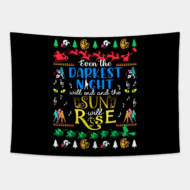 Broadway Christmas Gift Tapestry by KsuAnn